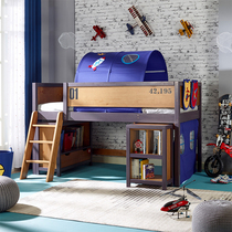 Happy Dreams Treasure Children Furniture Sports Wind Marathon Series Solid Wood Half High Bed FB91032-1D5