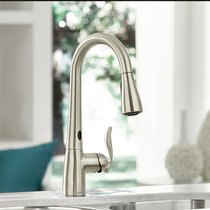 Moen net lead induction kitchen faucet can pull hot and cold faucet home Environmental Health modern simplicity