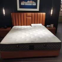 Guangdong Shangchi home light luxury series Solid wood steel frame imported first layer calfskin DIY custom double bed