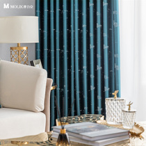 MOLIK Mole Curtain Modern Light Luxury Sunscreen Living Room Insulation High-grade Atmospheric Solid Color Bedroom Blackout Curtains