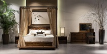 Junhe sandalwood black sandalwood new Chinese shelf bed 7701