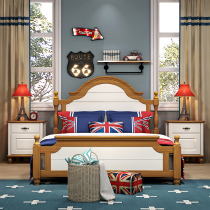 ABC American Noble Series Small fresh Classic Pure Solid Wood Single Bed Children