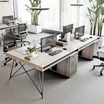 Staff desk simple modern 4 people Guangzhou office furniture work desk staff table screen office table and chair