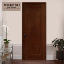 Shangpin natural color wooden door indoor paint door solid wood composite set door room bedroom door Bern 05