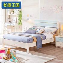 Songbao Kingdom 1 2 m flat bed 039s blue powder modern fashion simple atmosphere beautiful and practical