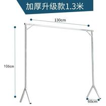 Double hanging household floor hanger indoor and outdoor bedroom hanger simple folding dormitory hanger Rod quilt drying single