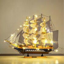 Smooth sailing boat decoration solid wood ornaments simulation wooden crafts model friendship boat birthday gift