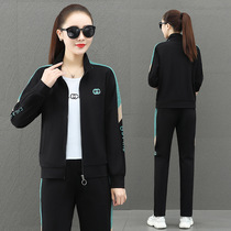 Womens 2021 New coat clothes Sports Leisure set Spring and Autumn Sweater three-piece ANTA E ERKE