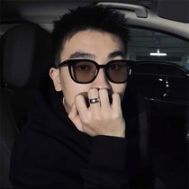 Korean Tide brand sunglasses ins brown men driving polarized anti-ultraviolet sun glasses female tide with myopia eyes