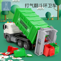 Simulation of garbage truck toys childrens inertia resistant to fall garbage classification bucket sanitation engineering model cleaning boy large