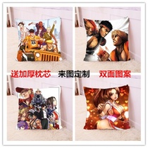 Personality new do not know fire dance King of Fighters surrounding pillow head Anime painting cushion custom gift double-sided male and female students