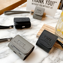 Tide brand leather earphone set for airpods protective cover AirPods2 creative AirPodsPro ear case Apple wireless Bluetooth silicone ins3 long rope 2 second generation I