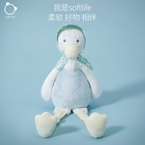  SoftLife baby plush toy can be imported duck doll Baby sleep comforting doll Cute gift
