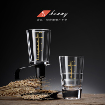 With graduated white glass 2 two large household creative personality 100 ml thick glass glass goblet
