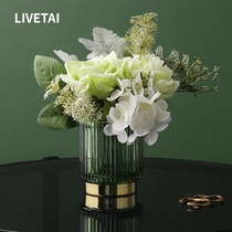 LIVETAI Nordic emulated flower fake flower bouquet living-room small vase pendulum flowers high-end light lavish table decoration pendulum pieces