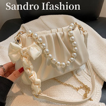 Sandro Ifashion womens bag 2021 New Joker shoulder underarm bag crossbody cloud bag mobile wallet