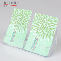 Transparent two-row vertical business card holder business card box transparent storage member card holder desktop two card holder creative simple card storage box vertical business card holder