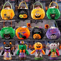 Halloween candy bag decoration props gift accessories children dress up pumpkin confers sugar bag gift tote bag