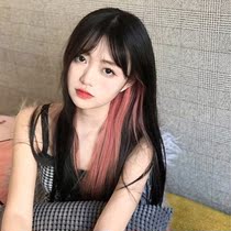 Hanging ear dye hair piece hair hair hair hair hair hair color curly hair female can tie a ponytail invisible invisible piece