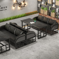 Industrial style bar Clear bar Cafe Deck sofa Western restaurant Bistro Music dining bar Table and chair commercial combination