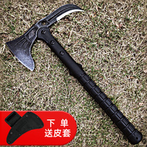 Multifunctional self-defense axe Outdoor survival self-defense equipment Firewood chopping tactical axe Sapper axe Camp axe Mountain blade hand axe