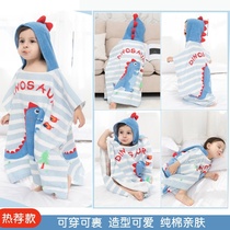 Childrens bath towel girl summer Cape baby bath swimming bathing bathrobe thick water absorbent can wear summer beach towel