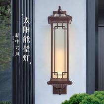 Wall lamp outdoor waterproof solar super bright new Chinese-style terrace outdoor courtyard villa gate balcony exterior wall lamp