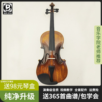 Brown violin Beginner Child adult Female Male Professional grade Handmade solid wood exam Practice piano Western musical instruments