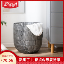 Nordic light luxury dirty clothes basket bathroom dirty clothes basket hotel waterproof laundry basket model room storage basket clothes storage basket