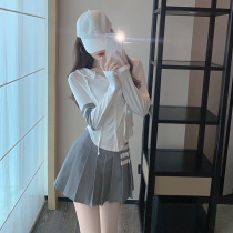 Casual Sports Suit Dress Spring Summer Fashion Reduced Age College Wind Sunscreen Fitness Running Perplexu Skirts Two Sets Women