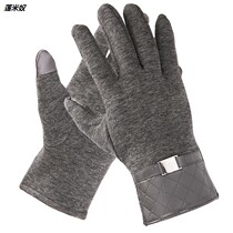 Cotton gloves mens autumn and winter spring and autumn students wind-proof and warm riding thin velvet thick cold-proof cycling