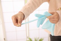 Washing dishes gloves plus velvet kitchen cleaning housework laundry rubber rubber rubber brush bowl gloves thin waterproof and durable