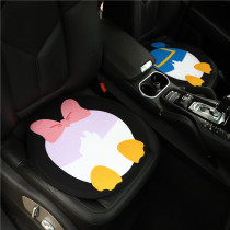 Cartoon seat cushion three-piece linen breathable Four Seasons general-purpose butt pad cute summer cool cushion car seat cover