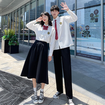 School uniform set high school students class clothes college style sports jk uniforms autumn and winter junior high school students long skirts