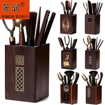 Tea Clip Bamboo Tea Ceremony Six Gentleman Set Kung Fu Tea Set Accessories Pure Copper Solid Wood Stainless Steel Tea Cup Tweezers