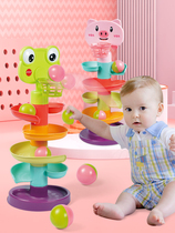 Baby toys 0-1 one-year-old 2 Early childhood children baby puzzle Early education Stacking turn turn music Track ball Boy girl