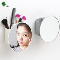 Rotatable Wall small mirror home dormitory Mirror Mirror Wall self-adhesive small size trumpet