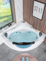 American standard bathroom triangle fan-shaped bathtub surfing massage home intelligent constant temperature heating double sex villa bath