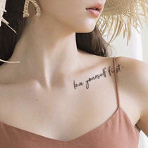 Herbal juice tattoo patch clavicle lasting fresh ins English simulation