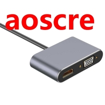 Type-C to HDMI-Compatible 4K VGA USB C 3 0 Hub Adapter for