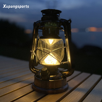 Fat outdoor lantern camping retro charging led tent light super long battery life portable hanging camping atmosphere light