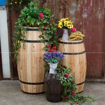 Wood color beer barrel decoration Oak barrel Wood quality red wine barrel Bar wedding photography props Wine barrel