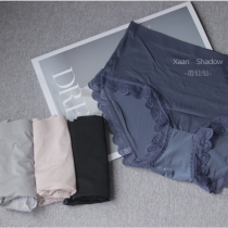 Shadow Xianxian Self-leaving Chao for good wearing outer monothema Fairy Without Marks Lace Briefs Elastic Great Comfort No Sensation 4 Strips