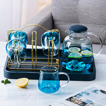 Cup set household water cup family living room cold kettle drinking water Cup Cup Cup Cup light luxury style Nordic glass water tool