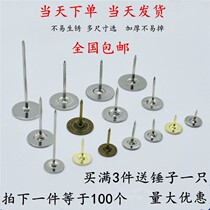 Pushpin Press Nail Stainless Steel Tack Punch Safety Home Cement Steel Nails Lengthened Flat Head Nail Big Durable