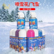 Flying snow spray snowflake foam simulation snowflake snow Christmas snow spray can snowflake spray artificial snow color spray ribbon