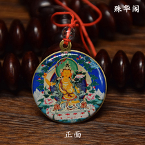 F014 Manjushri Bodhisattva Buddha Pendant for Buddha Car Hanging Amulet Medallion Buddha Statue Pendant Diameter 3.5cm
