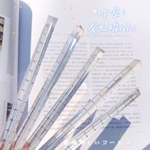 Transparent acrylic triangular ruler multifunctional simple drawing scale ruler ins cute creative student stationery