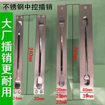 L anti-theft door world hidden pin double open door Invisible Child female stainless steel central control latch door fire door