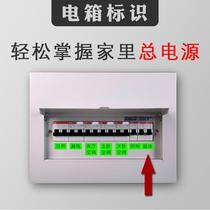 Distribution box switch identification sticker electrometer box switch patch power switch word sticker general brake air switch label